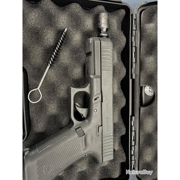 Glock 17 GEN5 9mm PAK d'occasion + accessoires complets (N�gociable)