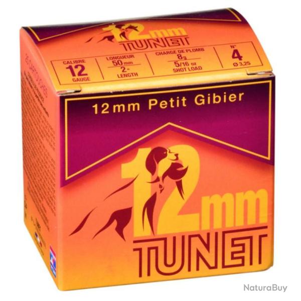 Munitions TUNET Cal.12mm petit gibier 8g par 75
