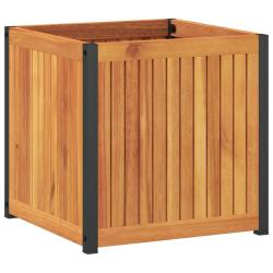 Jardini&egrave;re bac lit sur&eacute;lev&eacute; plantes fleurs terrasse jardin 45 x 45 x 44 cm bois massif d'acacia et