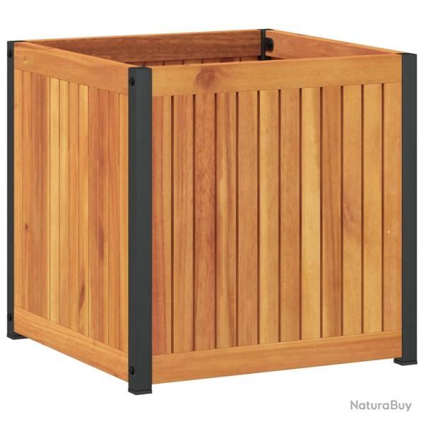 Jardini�re bac lit sur�lev� plantes fleurs terrasse jardin 45 x 45 x 44 cm bois massif d'acacia et