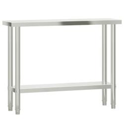 Table de travail de cuisine professionnelle 110 x 30 x 85 cm acier inoxydable 02_0045402