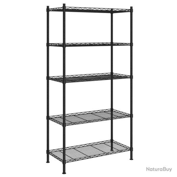 �tag�re de rangement 5 niveaux 90 x 35 x 180 cm 250 kg noir 02_0045694
