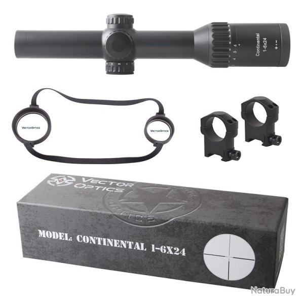 Vector optics continental 1-6x24i ED Fiber LPVO Riflescope  Rapport qualit prix le plus intressant