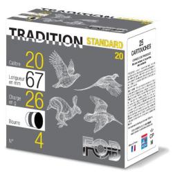 CARTOUCHES STANDARD 20/67 26G BG X25 - N 4 - FOB