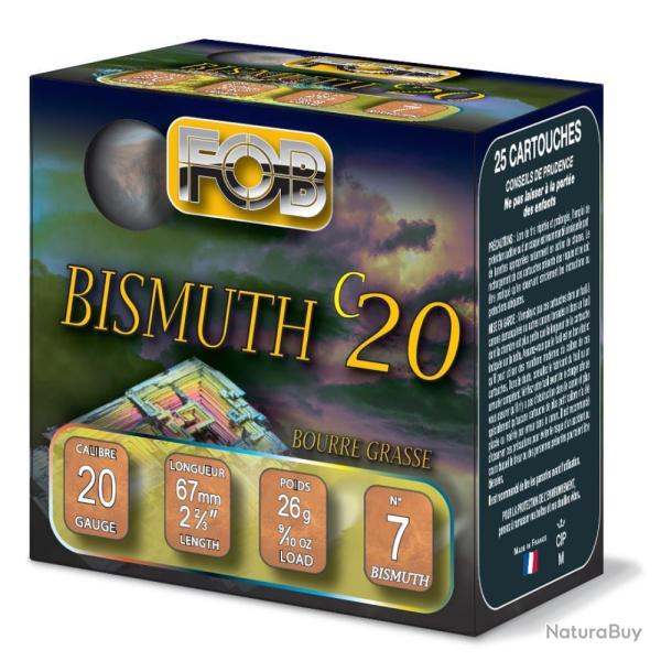 CARTOUCHES BISMUTH STD 20/26G BG X25 - N 7 - FOB