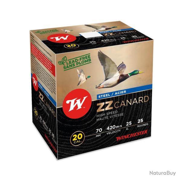 CARTOUCHES WINCHESTER ZZ CANARD 20/70 25G BOURRE JUPE X25