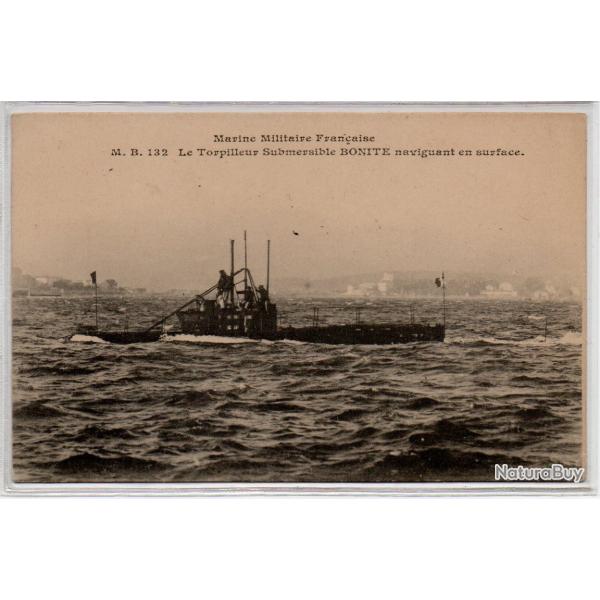 CPA - MARINE DE GUERRE - Le Torpilleur Submersible " BONITE " naviguant en surface  N�1083