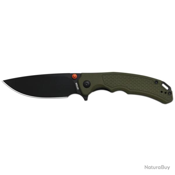 Couteau ArtisanCutlery Tradition V2 Lame Acier AR-RPM9 Blk Manche G10 Green Liner Lock ATZ1702MGN