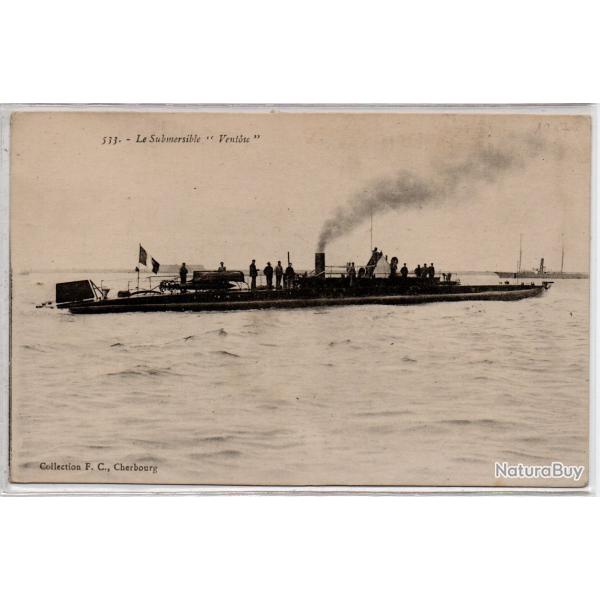 CPA -MARINE DE GUERRE - Le Submersible " Ventose " N�1090