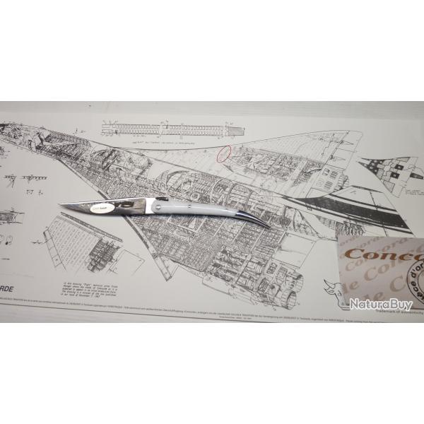 Couteau Laguiole de poche ORIGINE CONCORDE Hublots s�rie limit�e- avec certificat d'origine