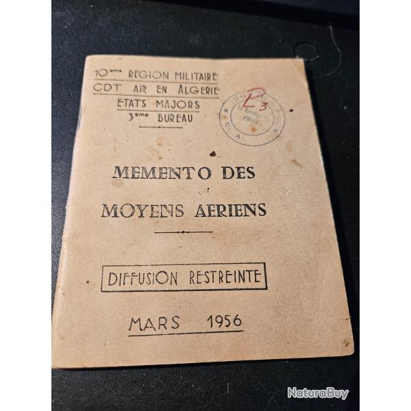 M�mento et aide-m�moires des moyens a�riens utilis�s en Alg�rie