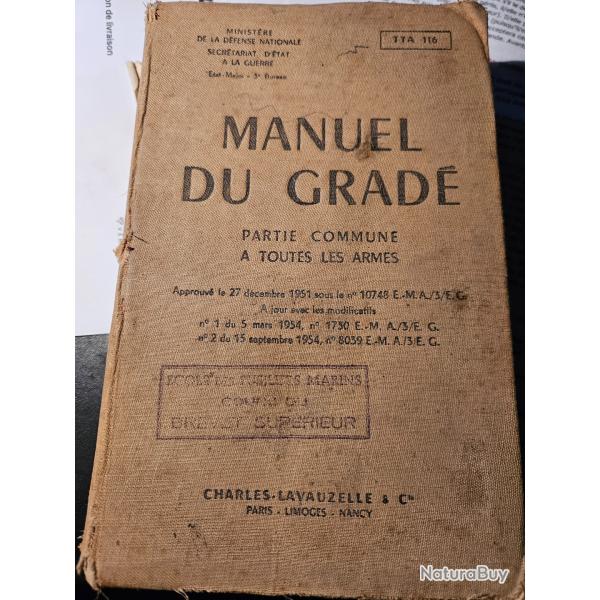Manuel du Grad� toutes armes �dition 1956