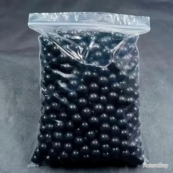 Pack Exclusif de 500 Billes d'Argile Noires Biod�gradables 8mm - Id�ales pour Chasse � Air Comprim�