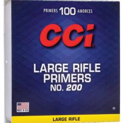 AMORCES CCI - LARGE RIFLE PRIMER - CCI 200 - La boite de 100 unit&eacute;s