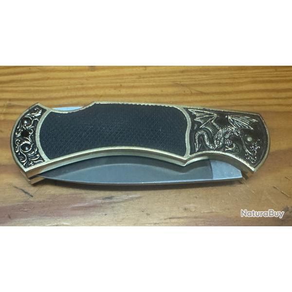 COUTEAU PLIANT D�CORATIF DRAGON - NEUF ??