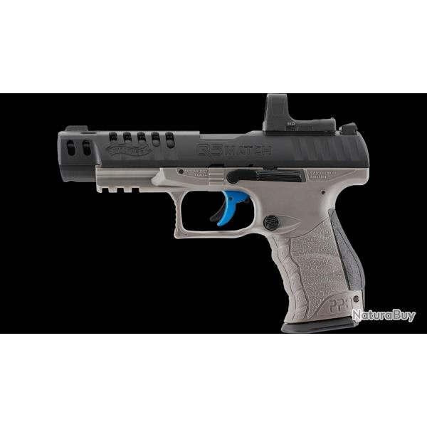 Pistolet Walther Q5 MATCH 5" COMBO SET co2 cal.4,5mm 3j + point rouge