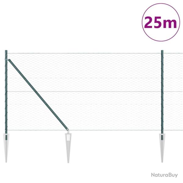 Set de Cl�ture Set de 2 Vert for�t Acier trait� par poudre