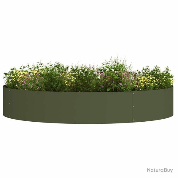 Pot Vert Olive Vert olive M�tal Grand Durable Cylindrique