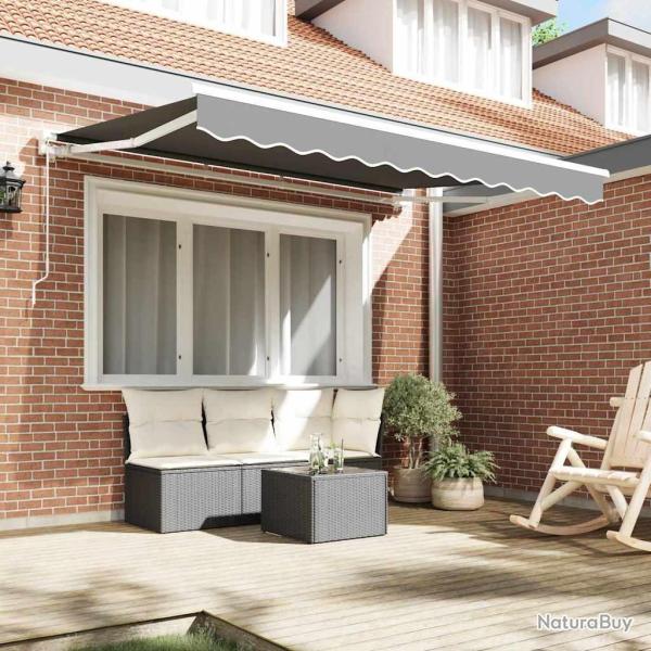 Auvent Manuel Blanc 3 x 2 m Aluminium, tissu en polyester