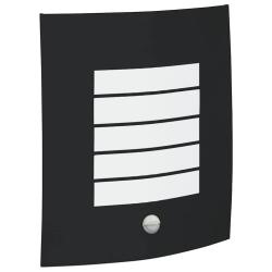 Appliques murales avec capteur 2 pcs en acier inoxydable noir IP44