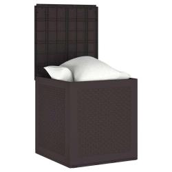 Coffre de rangement jardin Marron 55x53x57 cm PP