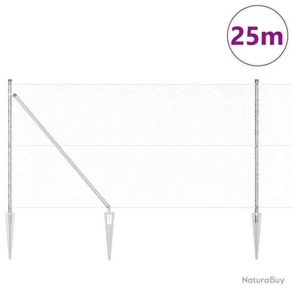 Kit de Cl�ture 2 pi�ces Acier galvanis� 25 m�tres Durable