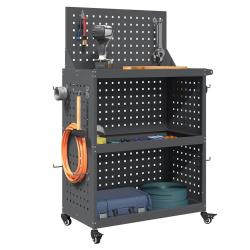 Chariot &agrave; outils avec &eacute;tag&egrave;re Anthracite 65 x 35 x 111 cm