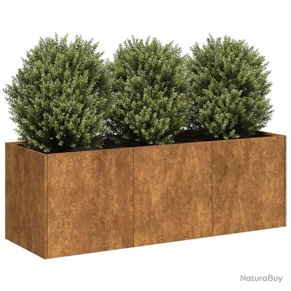 Jardini�re rouill� 120x40x40 cm acier inoxydable
