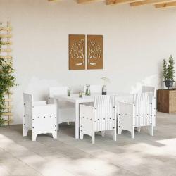 Table de Jardin Blanc 150 x 100 x 73 cm polyrotin