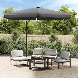 Parasol d'ext&eacute;rieur avec poteau en acier 300 cm Anthracite