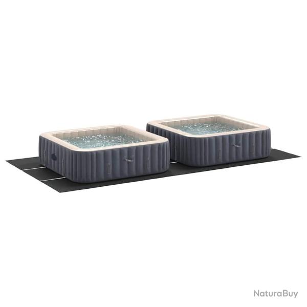 Housse de Piscine Rectangulaire Noire Poly�thyl�ne 640 x 321 cm