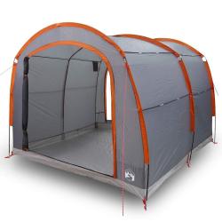 Tente avec toit avec &eacute;vent Gris et orange 268 x 240 x 191 cm