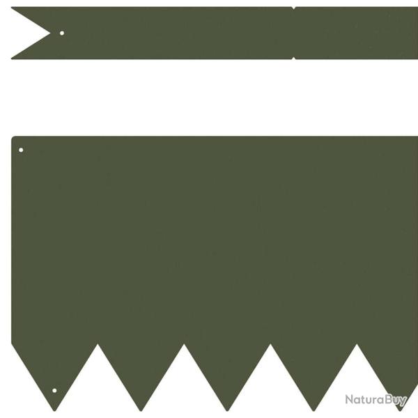 Bordures de Jardin 20 pcs Vert Olive 100x0.5x20 cm Plastique
