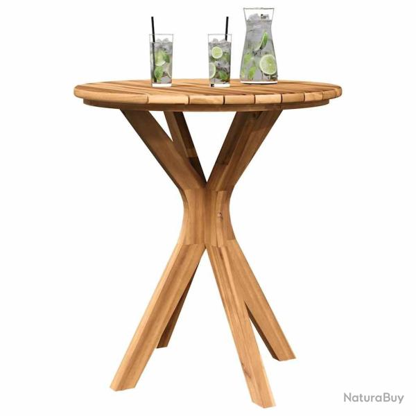 Table de Bistrot de Jardin 70x75 cm en Bois Massif de Teck