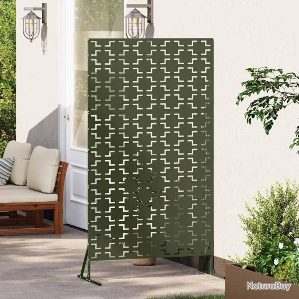 �cran de confidentialit� vert olive 100x50x180 cm, en acier.