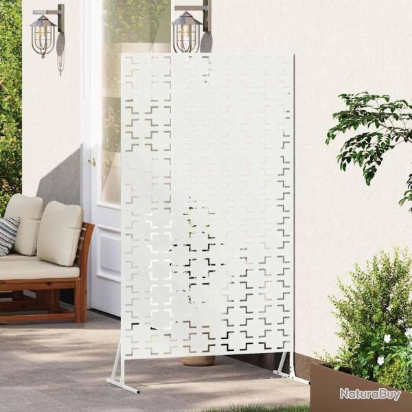 �cran de confidentialit� blanc 100x50x180 cm en acier