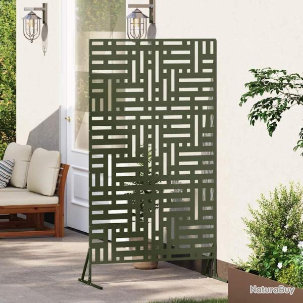 �cran de confidentialit� , vert olive, 100x50x180 cm, en acier