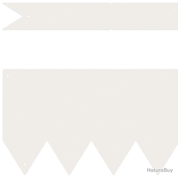 Bordures de gazon 30 pcs Blanches 100x0,5x15 cm Plastique