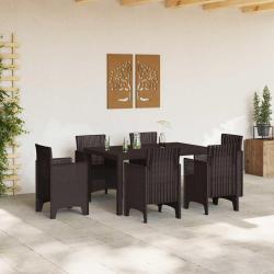 Table de Jardin Marron 150 x 100 x 73 cm polyrotin