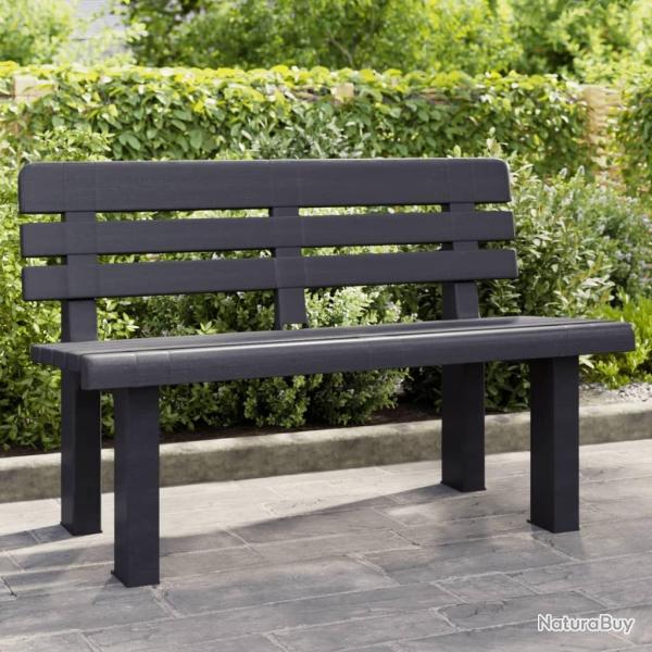 Banc de jardin anthracite 110x52x71 cm polypropyl�ne