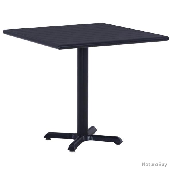 Table de jardin Noir 80x80x75 cm