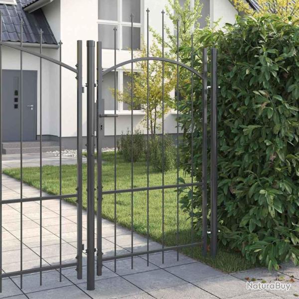 Porte de Jardin Gris 170 x 100 cm 100 x 175 cm Acier