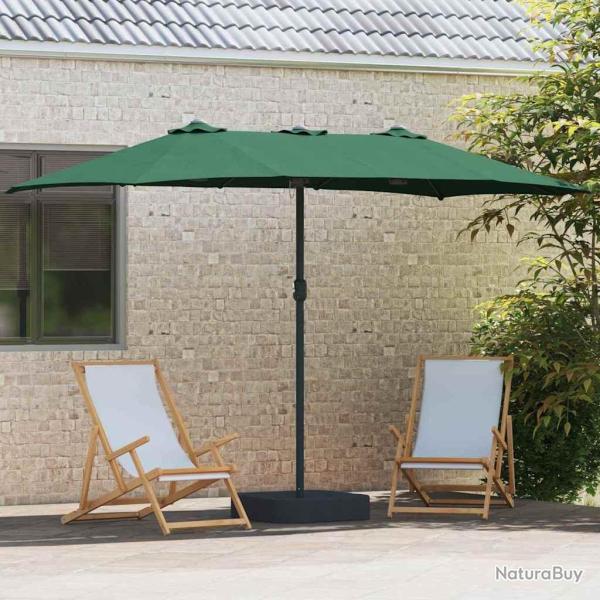 Parasol de jardin Vert 385 x 209 x 244 cm tissu