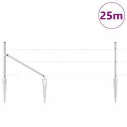 Ensemble de Cl&ocirc;ture 2 unit&eacute;s M&eacute;tal galvanis&eacute; Acier galvanis&eacute;