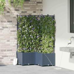 Jardini&egrave;res de jardin 1 pc Gris 80 x 80 x 142 cm Plastique