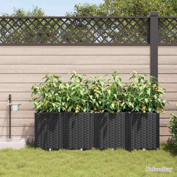 Jardini�res de jardin 1 pc Noir 160 x 40 x 52 cm Plastique