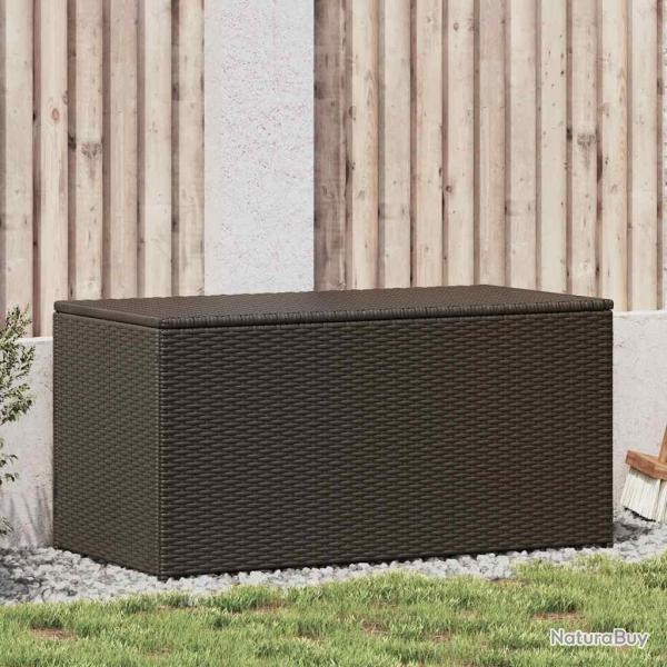 Bo�te de rangement de jardin r�sine tress�e 100x50x50 cm marron