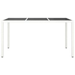 Table de Jardin Blanc 150 x 90 x 75 cm polyrotin