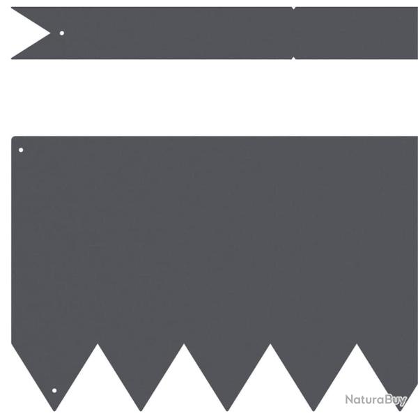 Bordures de Jardin 20 pcs Anthracite 100x0,5x20 cm Plastique