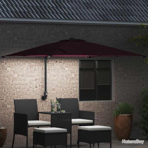 Parasol de jardin Rouge bordeaux 248.5 x 247.5 x 160 cm tissu